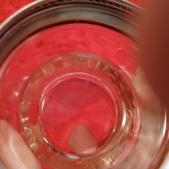 Vintage Cambridge Crystal Glass Sugar & Creamer W/Sterling Silver Base - Picture 6 of 10